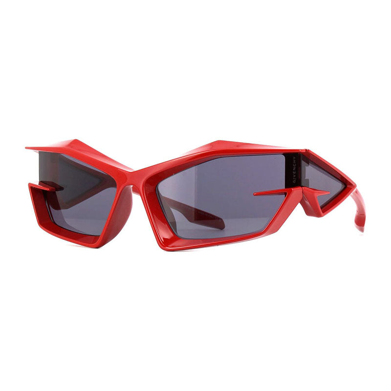 givenchy goggles Givenchy Sunglasses Geometric Full Rim, White Frame and Smoke Mirror L – Bluefly