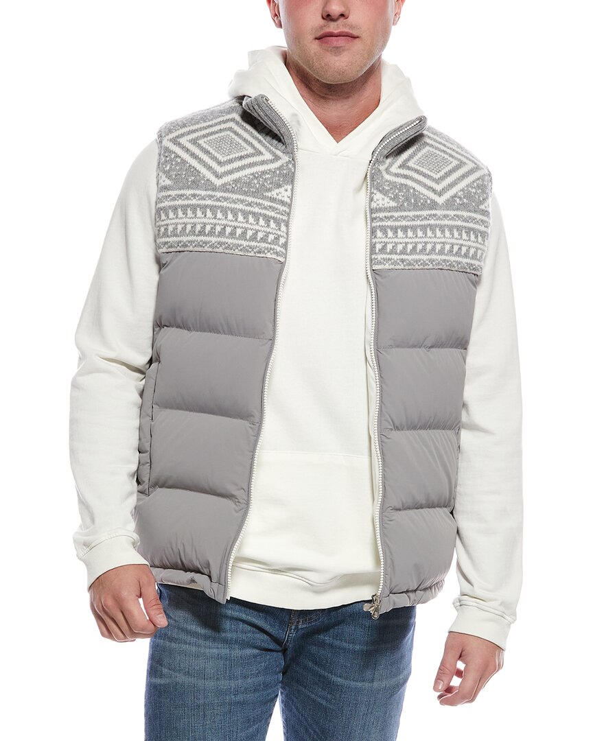 ☆BRUNELLO CUCINELLI☆ダウンベスト☆カシミヤ☆リバーシブル☆ Brunello Cucinelli Wool, Cashmere, & Silk-Blend Down Vest – Bluefly