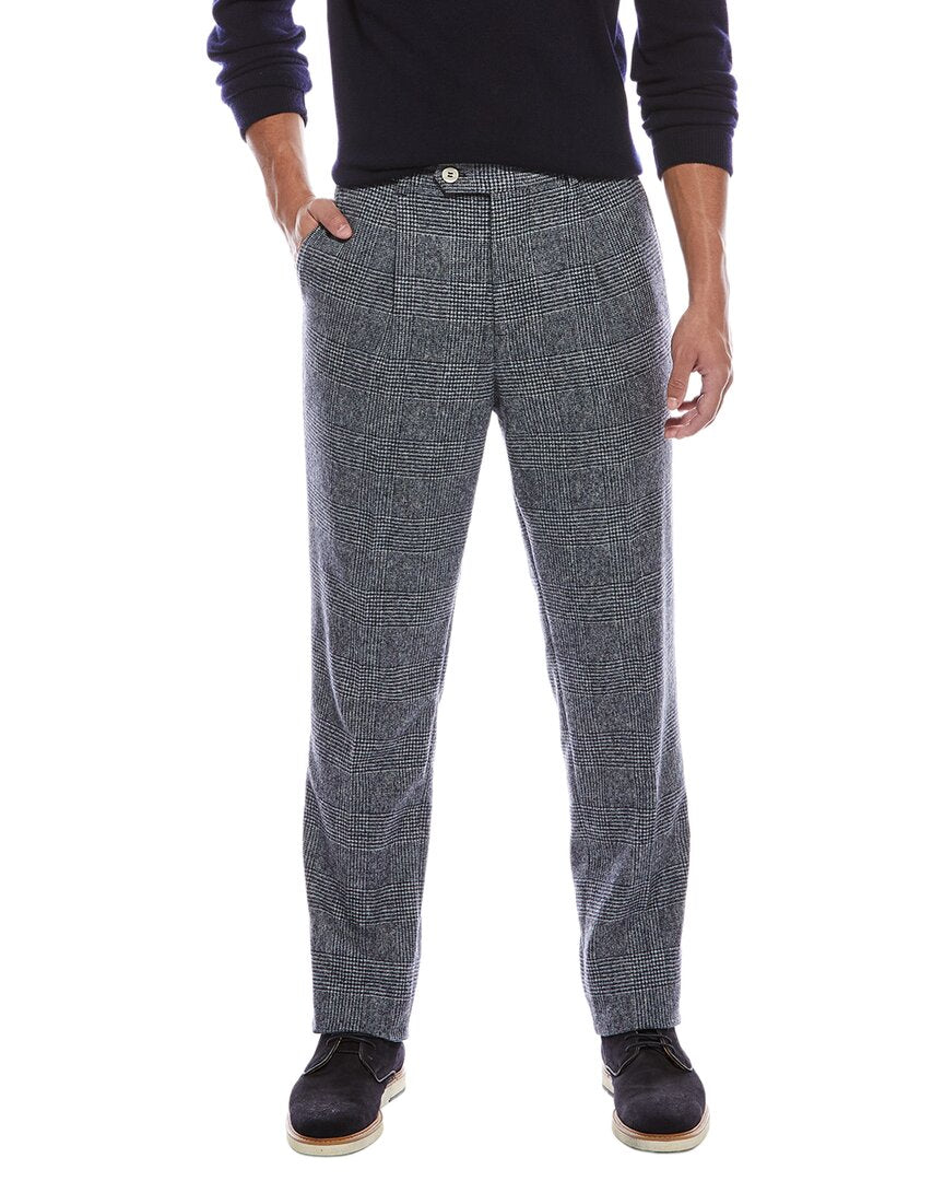 Brunello Cucinelli Pleated Leisure Fit Alpaca & Wool-Blend Pant