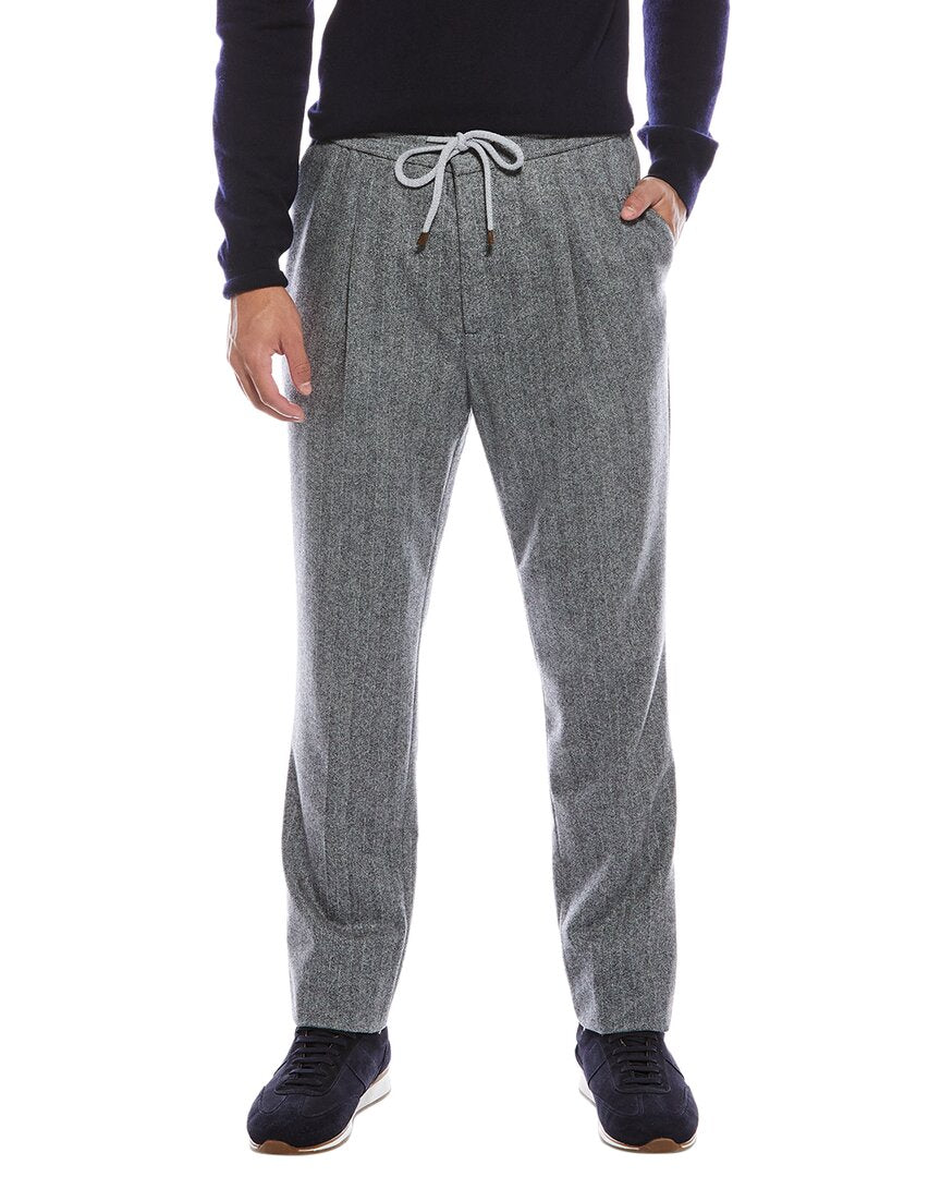 Brunello Cucinelli Pleated Leisure Fit Wool Pant – Bluefly