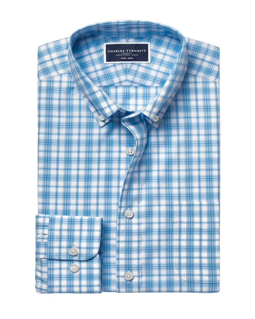 Men's Charles Tyrwhitt Non-Iron Stretch Poplin Check Shirt