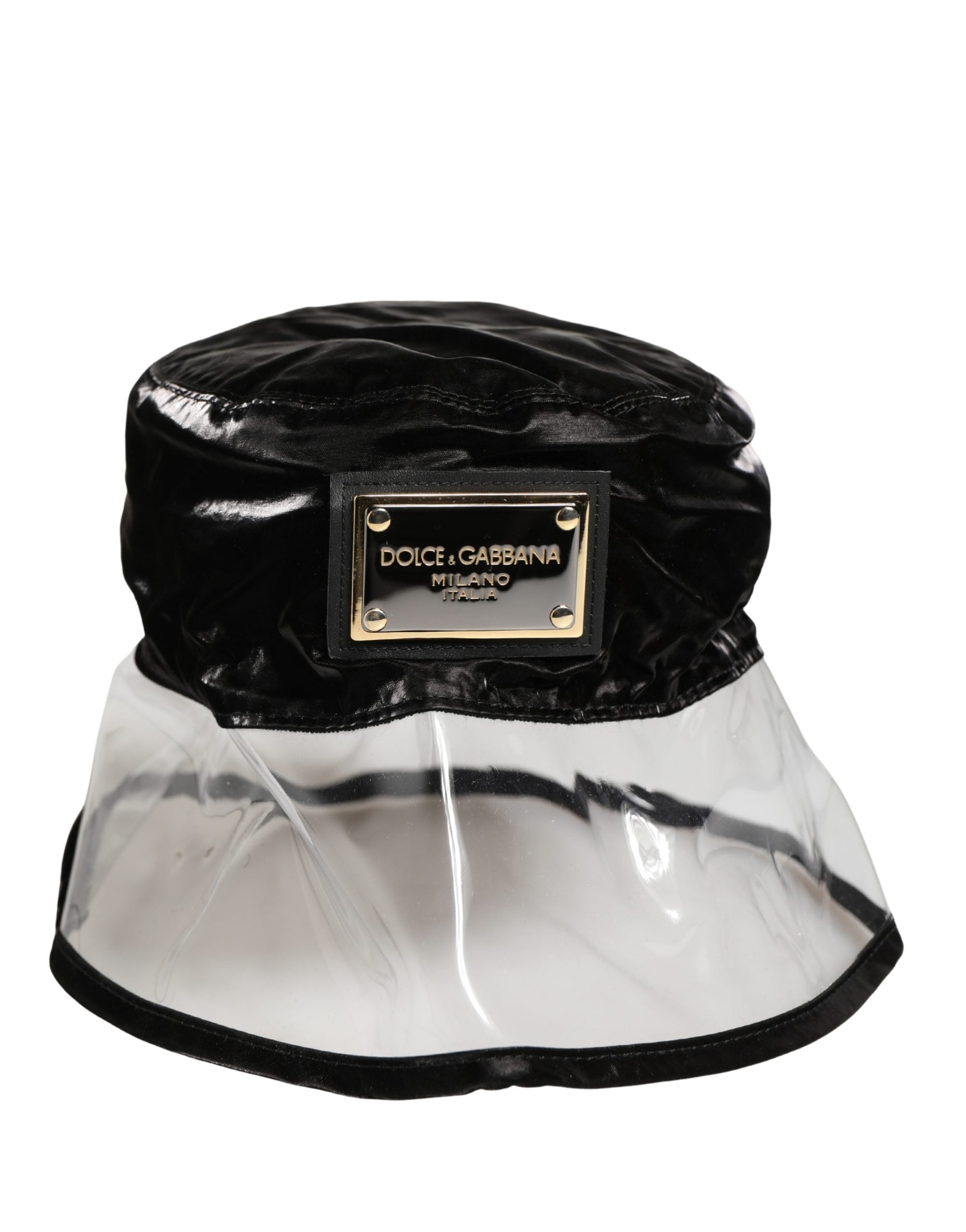 Dolce & Gabbana Black Nylon Plastic Fisherman Bucket Capello Men's