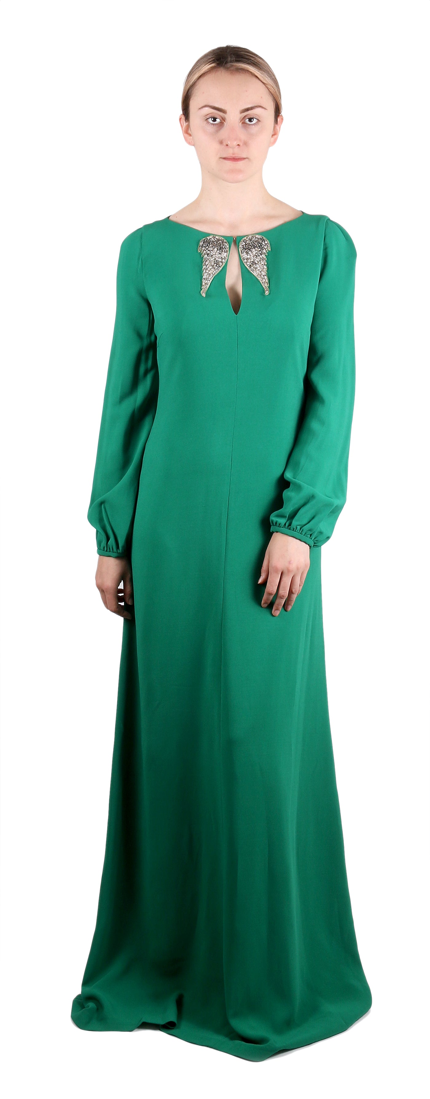Roberto Cavalli Cadi Long Sleeve Floor Length Gown