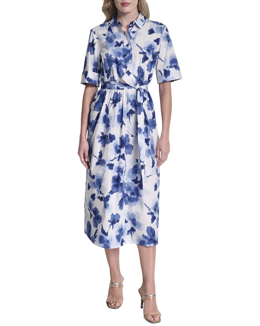 dkny white and blue dress Shirt – Bluefly Midi dresses