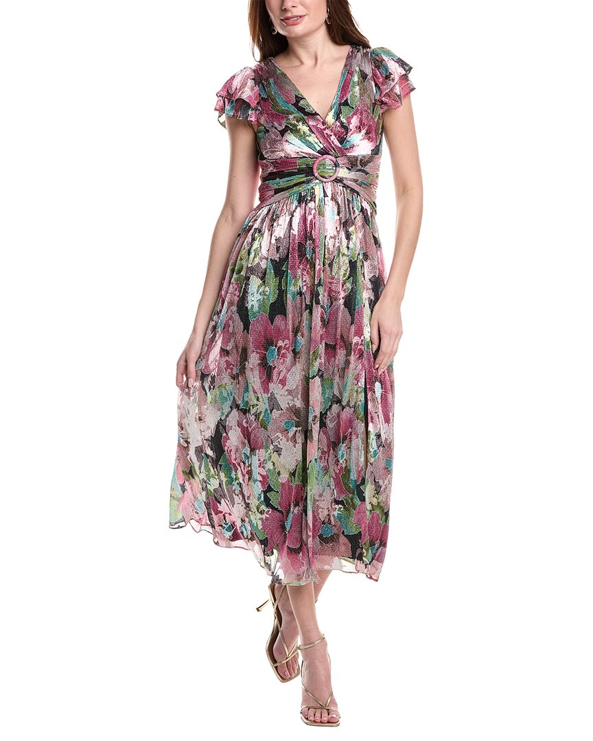 adrianna papell midi dresses Short Sleeve Dress – Bluefly Collection 1101 Color:Natural Combo a stretch smocked waistband Linen Bridesmaid Dress WENDY: