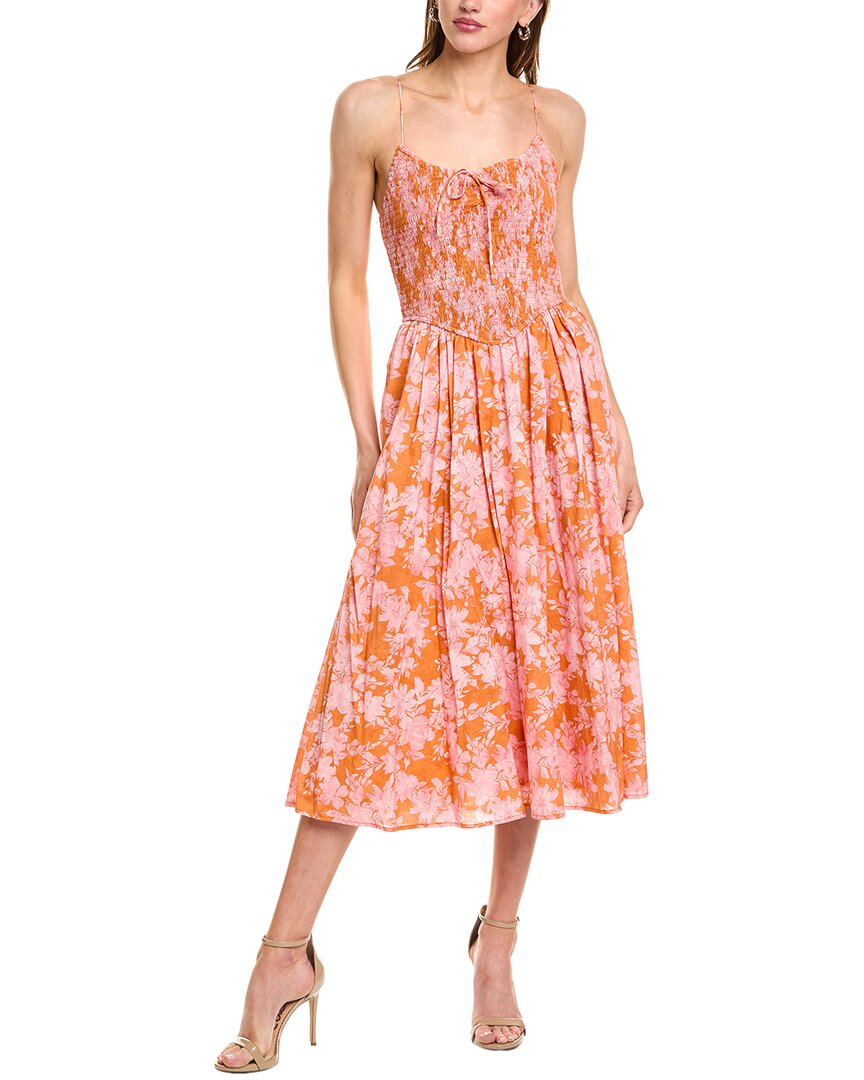 Hutch Women's Pleated Cocktail Dress - Orange