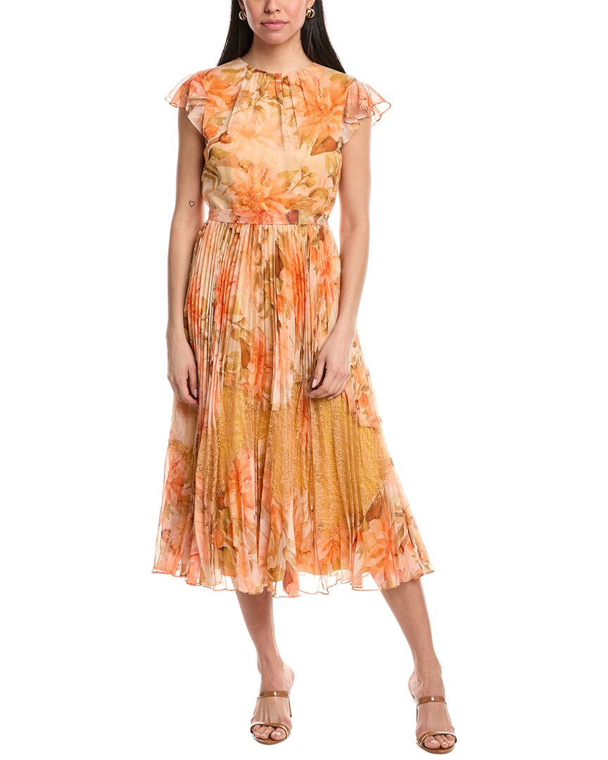 mikael aghal midi dress Mikael Aghal Midi Dress, Orange / 2