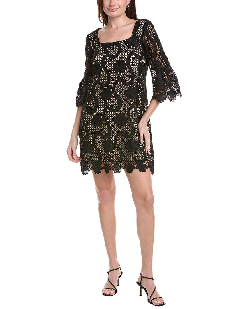 Anne Klein Guipure Lace Shift Dress, Black / 2