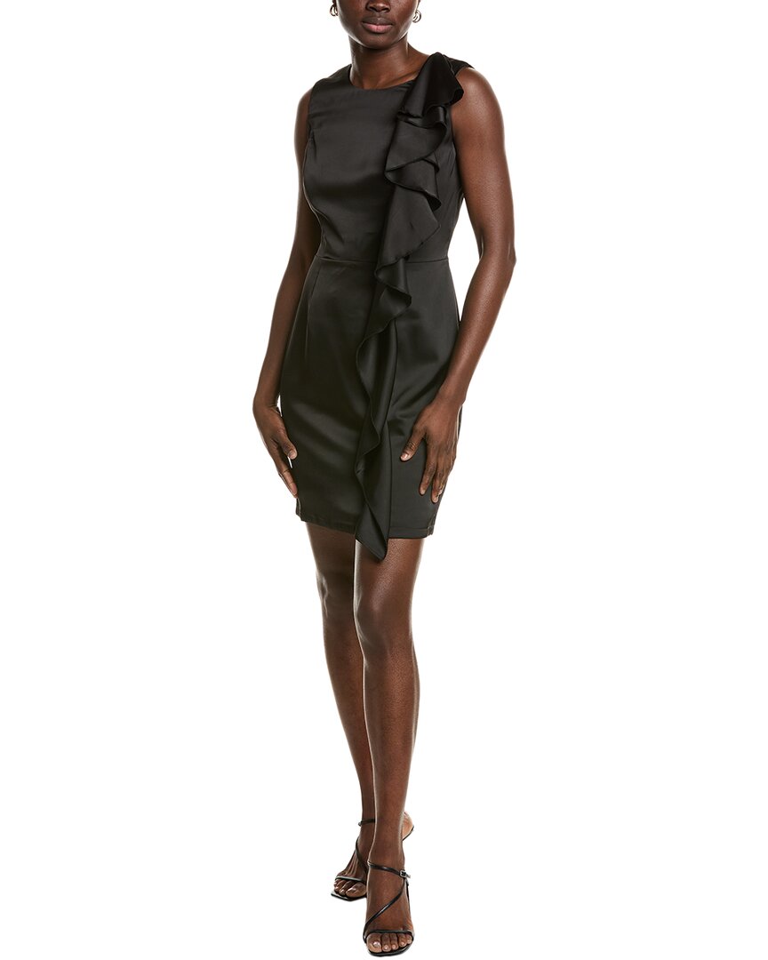 Pascale La Mode Ruffle Cocktail Dress, Black / Regular 8 (M)