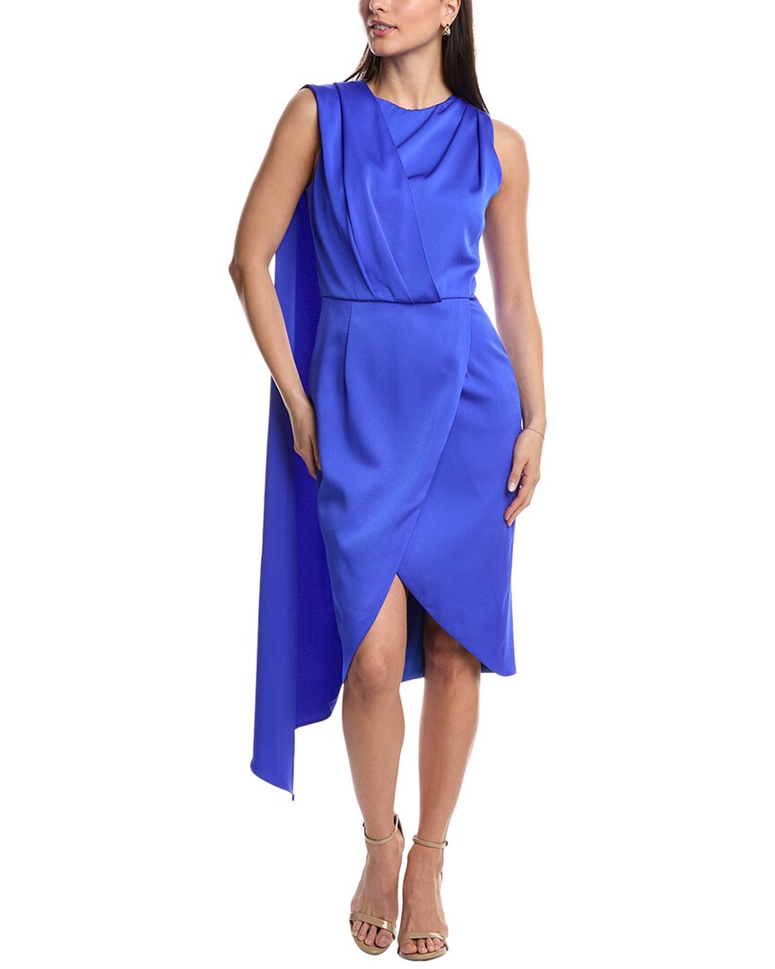 blue halo dress Ana Clare Halo Houndstooth Sheila Sleeveless Shift Dress - Periwinkle/white