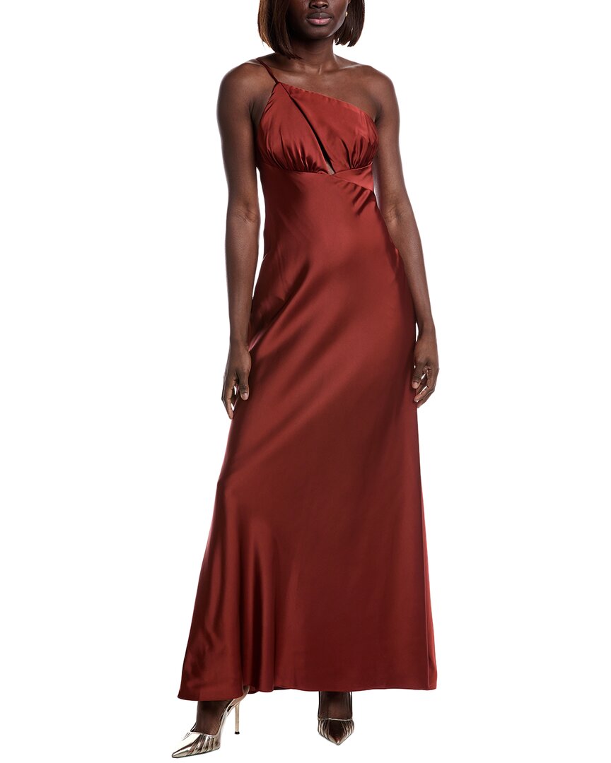 halter neck chain dress Slow Dance Chain Halter Midi Dress Red main image 0