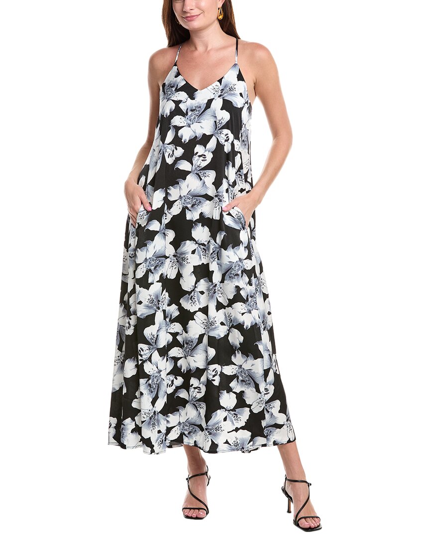 Nicole Miller Printed Palma Satin Maxi Dress  Bluefly