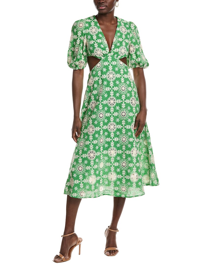 opt green dress O.P.T Iris Midi Dress