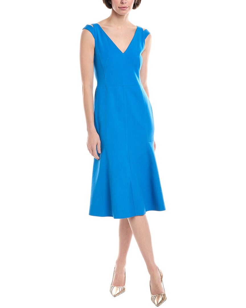 Akris Silk-Blend Sheath Dress, Blue / 4