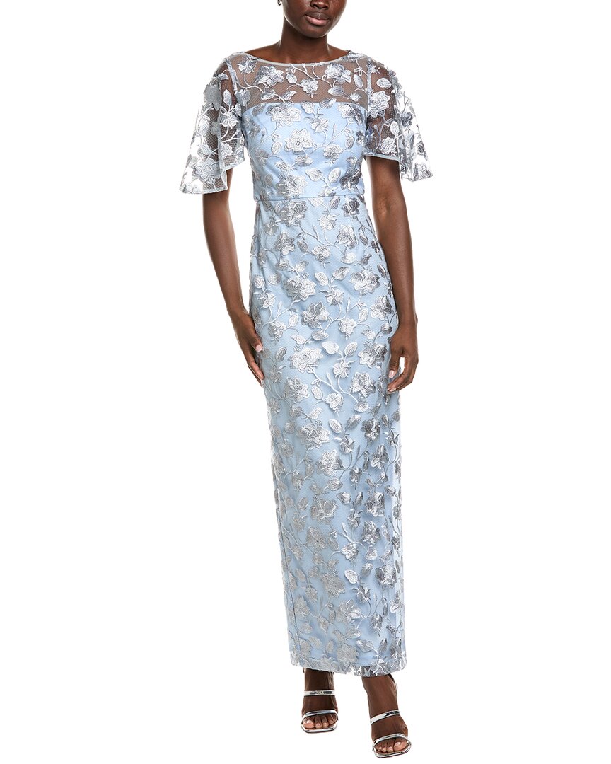 Js Collections Brooke Column Gown, Blue / 4 Js Collections Brooke Column Gown, Blue / 4