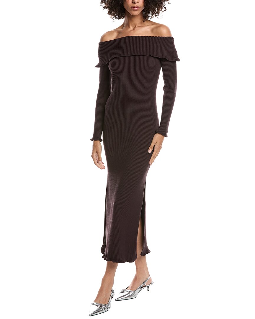 Amur Meadow Lettuce Edge Midi Dress, Red / Regular 8 (M)