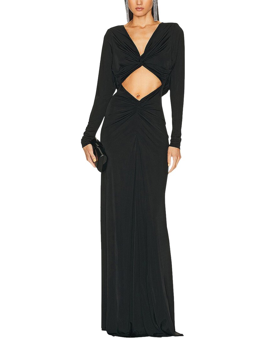 chinese dress ladies Shop Black Adele Maxi Dress at The Viet Concept main image 1