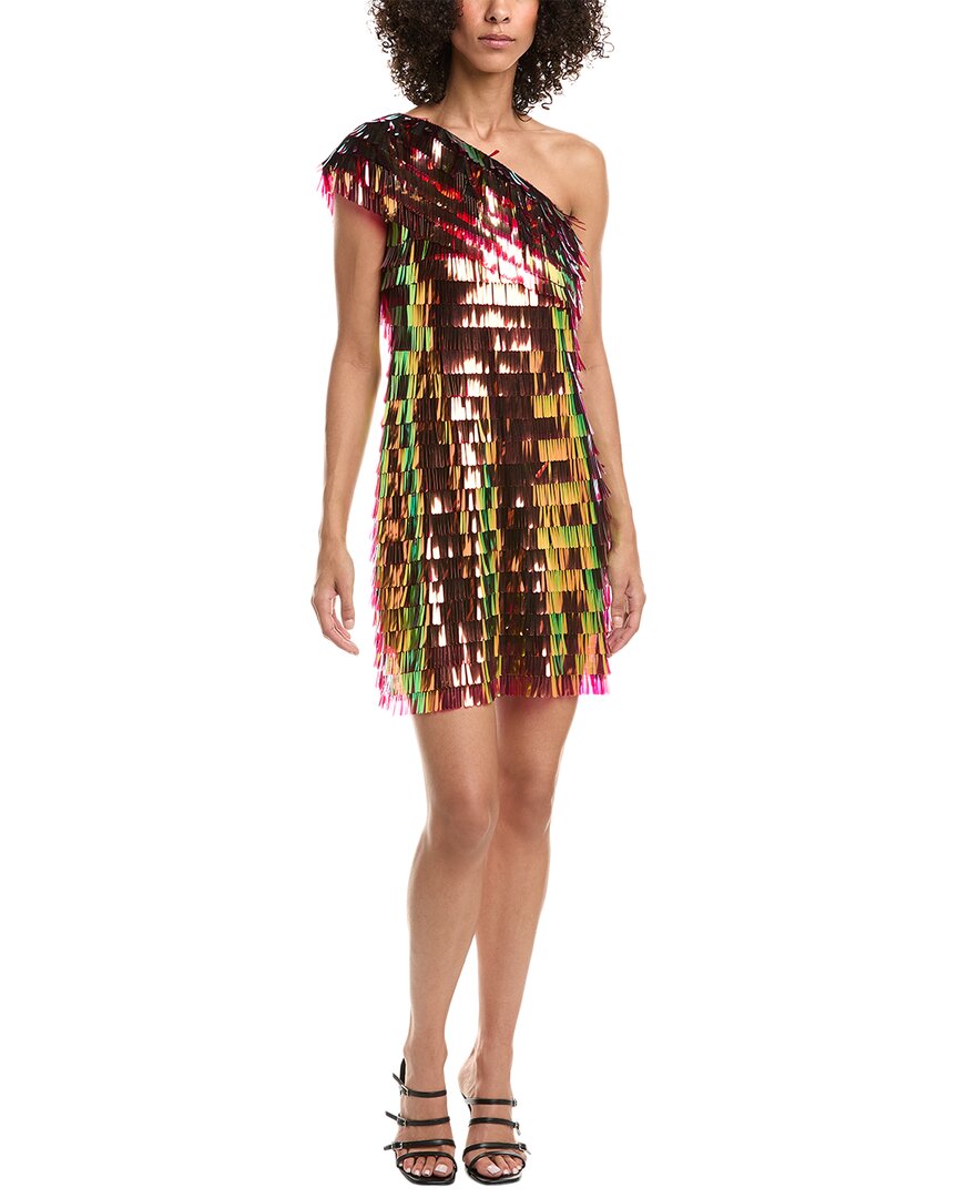 Tadashi Shoji Women's Bina Sequin Fringe Mini Dress - Bronze Tadashi Shoji Women's Bina Sequin Fringe Mini Dress - Bronze