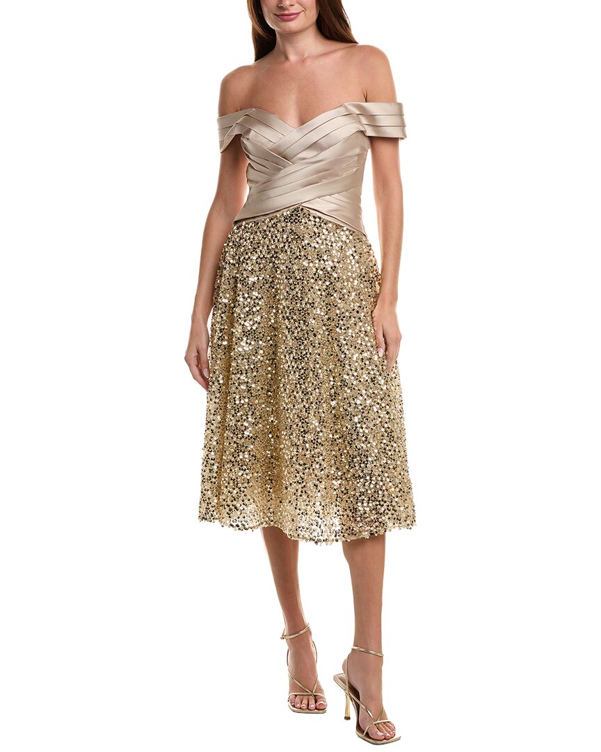 Theia Brandy Sequin Cocktail Dress, Gold / 10