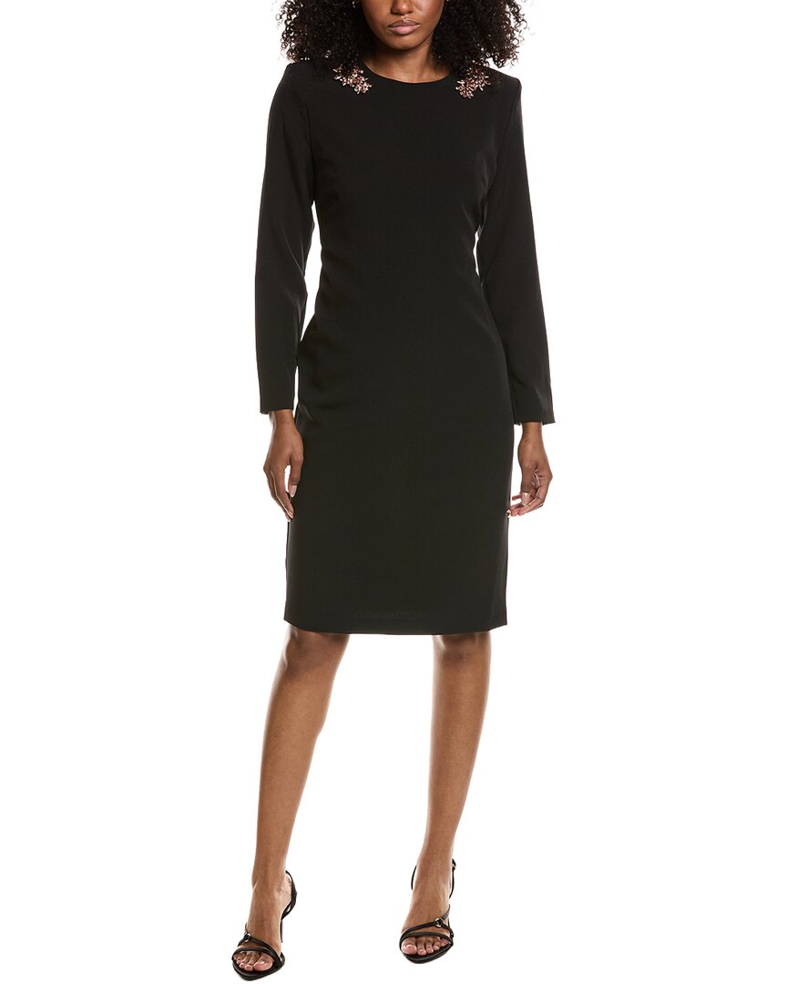 Anne Klein Embellished Shoulder Shift Dress Anne Klein Embellished Shoulder Shift Dress
