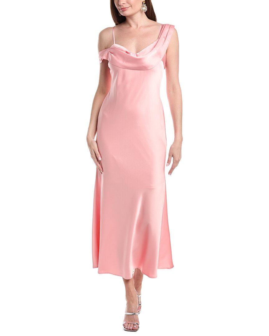 shelli segal bridesmaid dresses LAUNDRY By Shelli Segal Draped Satin Maxi Dress