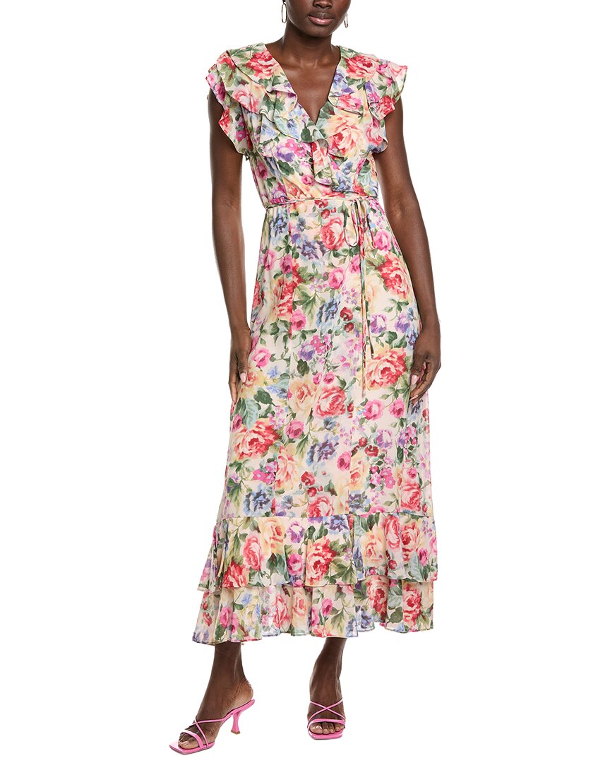 Maison Tara Chiffon Crepe Sleeveless Maxi Dress - Pink