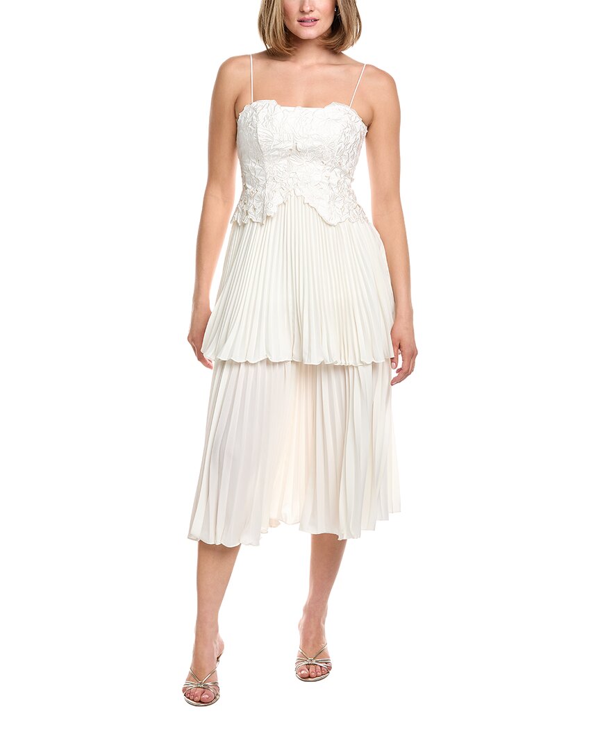 amur esme laser cut floral tiered midi dress Esmae Thoughtful construction details Color:White/Silver Foil Common Mistakes When Choosing w