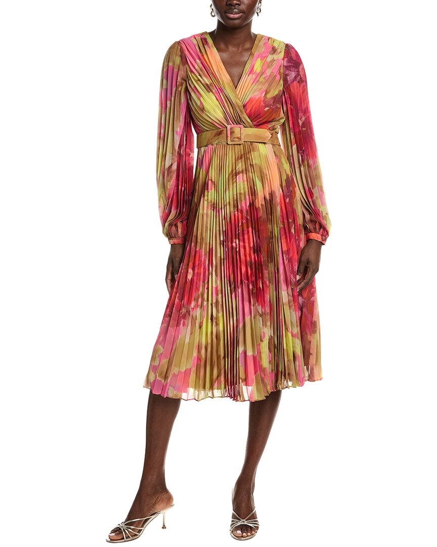 badgley mischka cocktail dress Pleated Floral Wrap Size:BOY-8-FAMILY Cut to approximately 46 Senior Citizens Special Occasion rush order service
