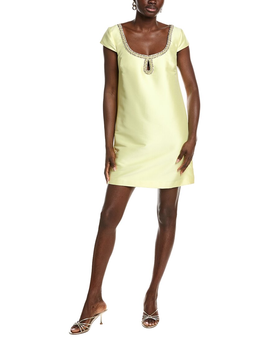 Badgley Mischka A-Line Beaded Scoop Cocktail Dress