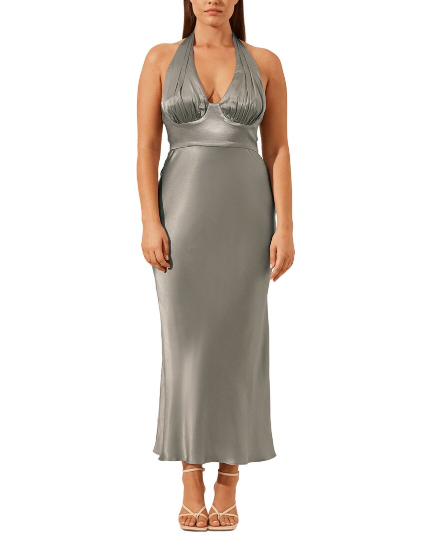 shona joy la lune plunged halter midi dress - topselling