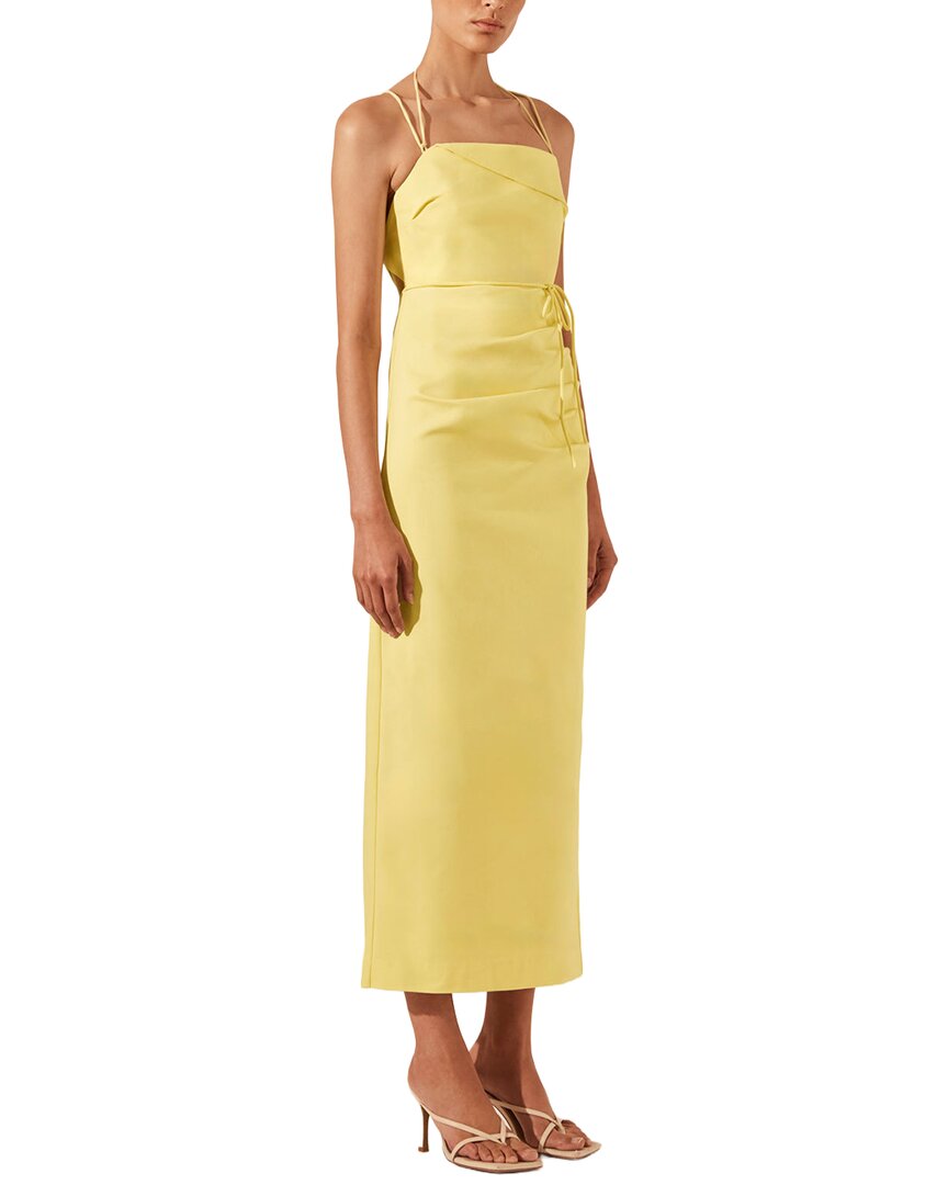 shona joy midi dress Shona Joy Lani Draped Cross Back Midi Dress – Bluefly