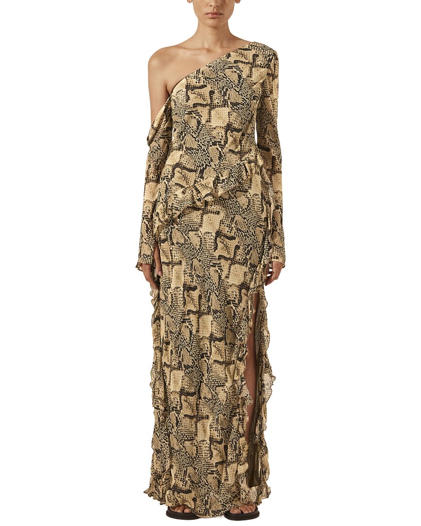 Shona Joy Hadiya Asymmetrical Long Sleeve Ruffle Maxi Dress – Bluefly
