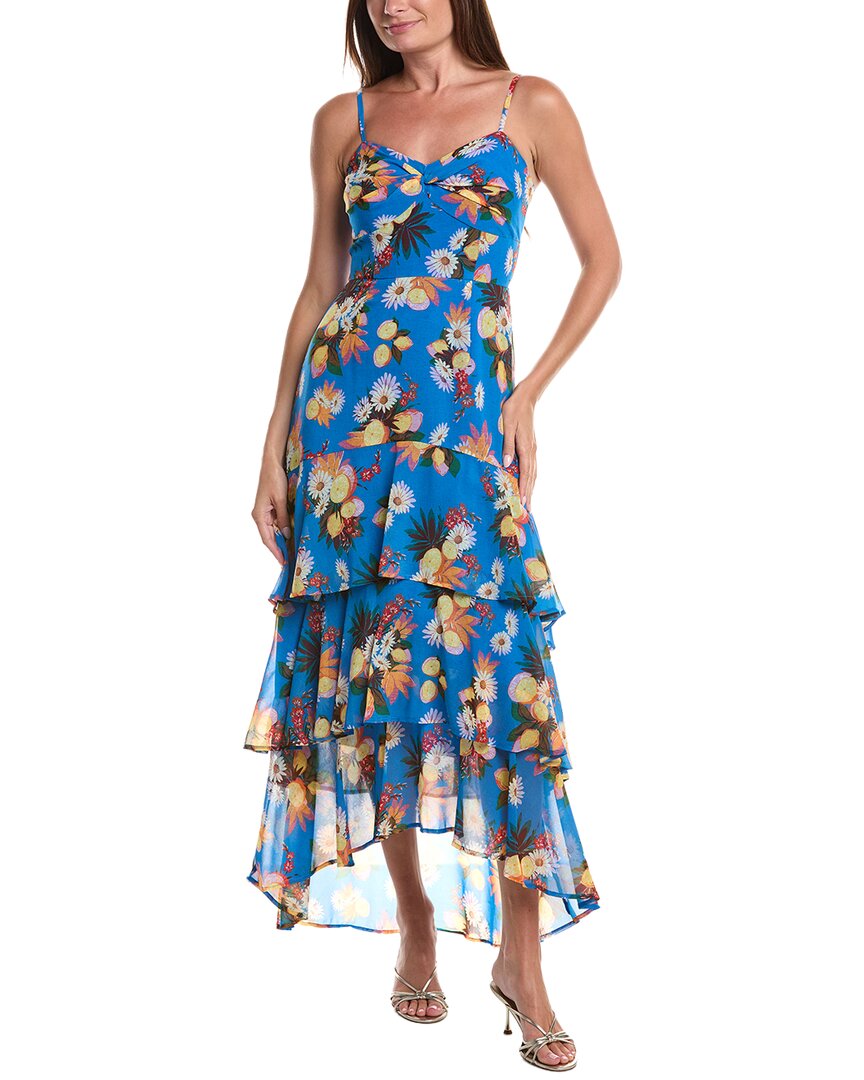 hutch maxi dress Ruffle MD23Dresses American (US) Size:10 US Cold hand wash only Blue and Brown Striped