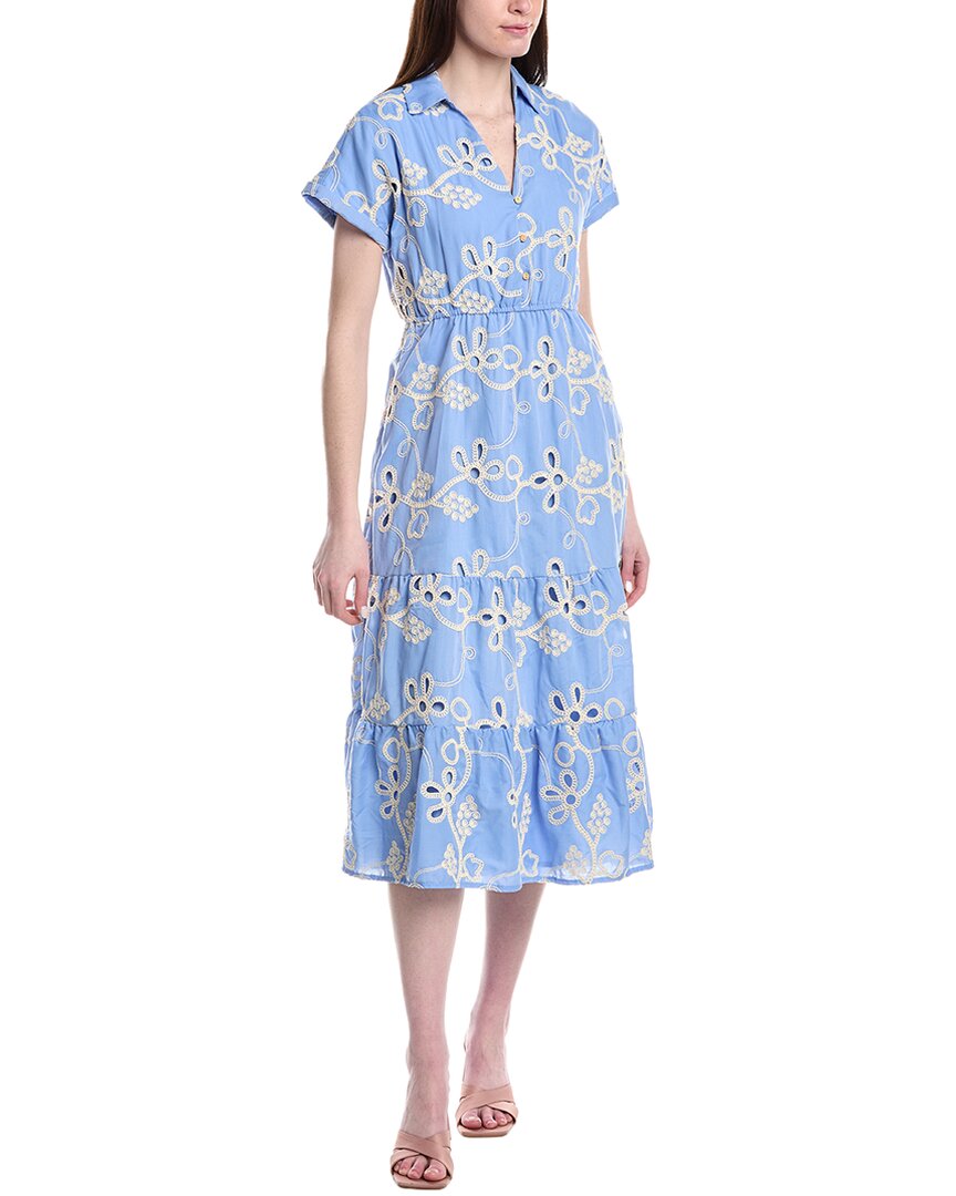 sam edelman embroidered dress Sam Edelman Women's Flower Sequin Embroidered Midi Dress - Black