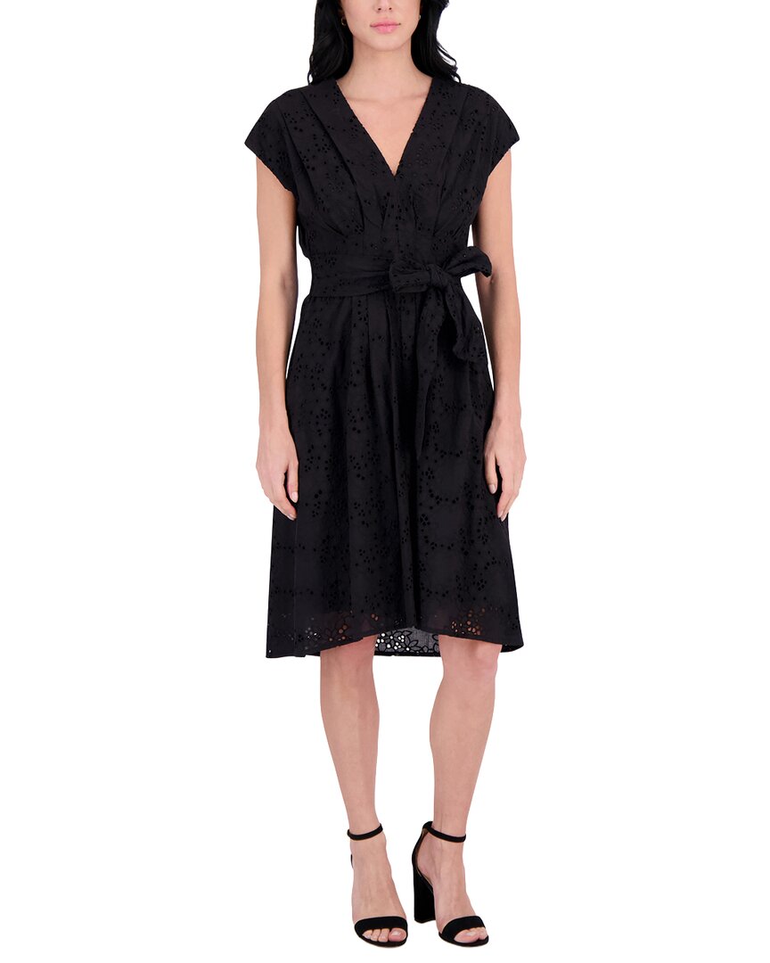 kensie embroidered dress womens Midi Dress, 6, Black, Women's Size:AU 14 / US 10 Dress Codes In Las and full of charm White/Lilac