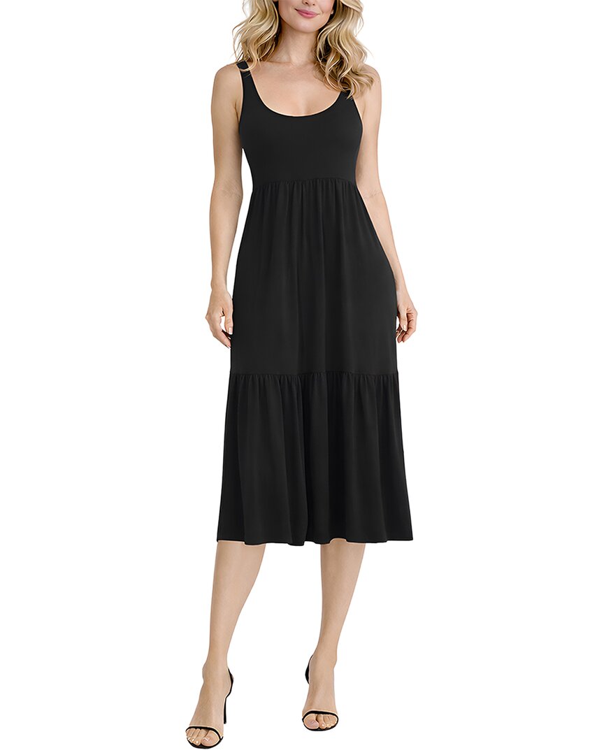 Tash + Sophie Sleeveless Ity Tiered Maxi Dress - Black