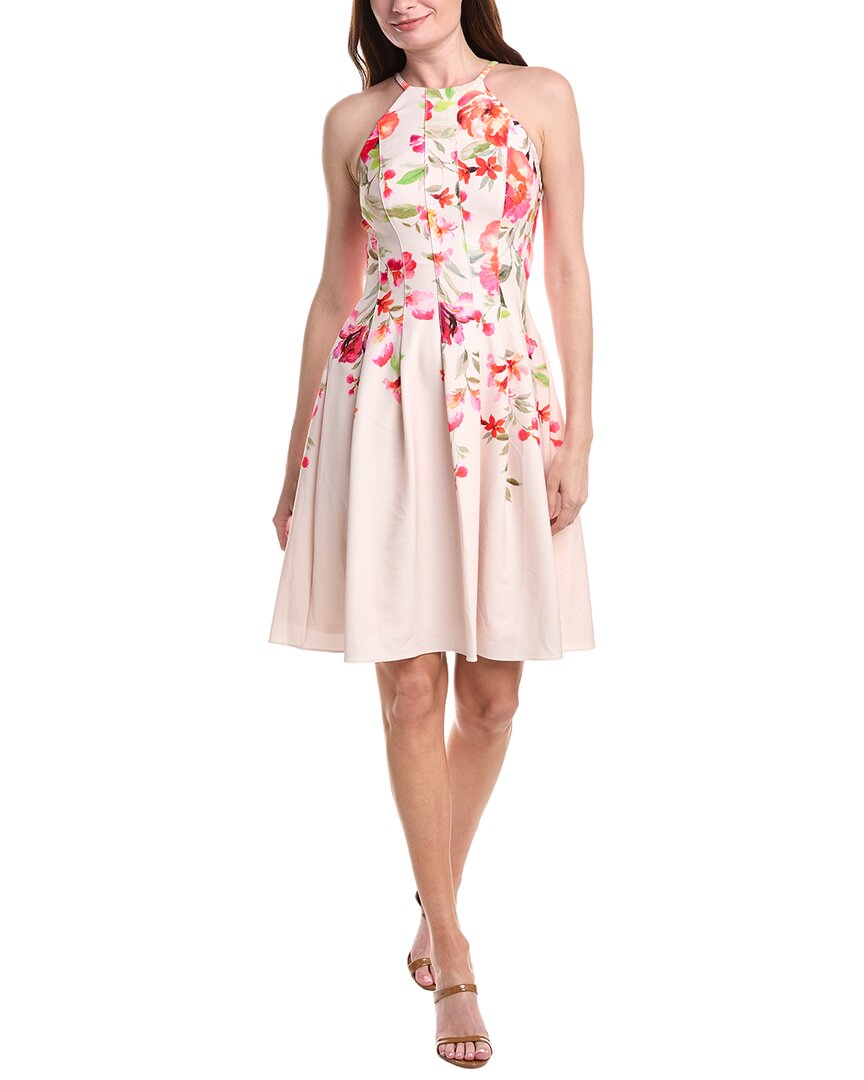 Adrianna Papell Floral Border Short Dress