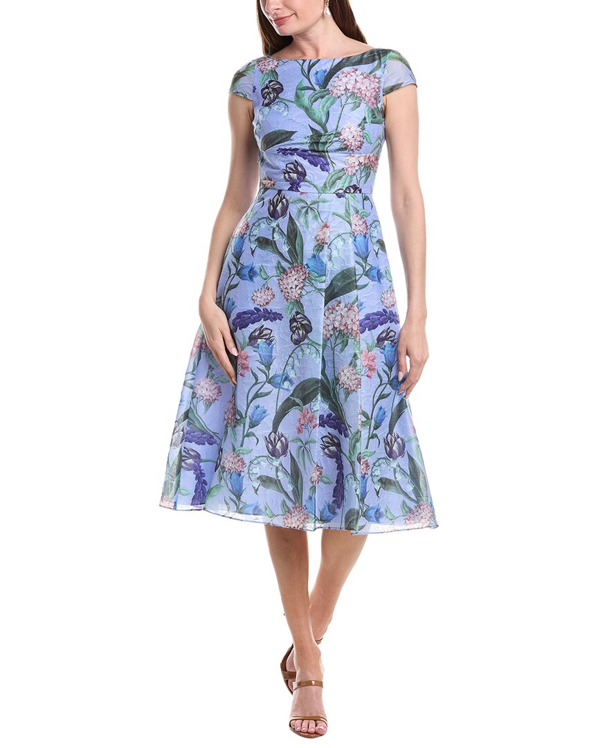 Adrianna Papell Floral Jacquard Midi Dress