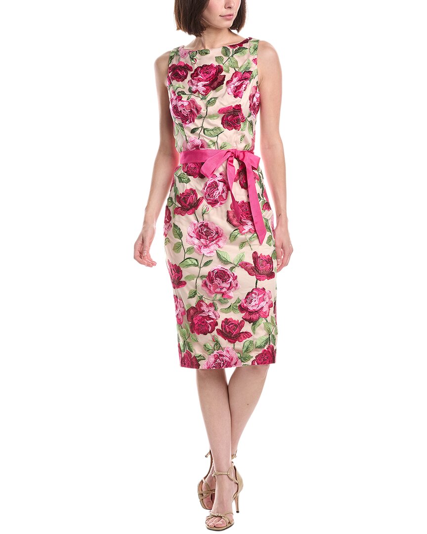 Eliza J Boat Neck Sheath Dress - Pink