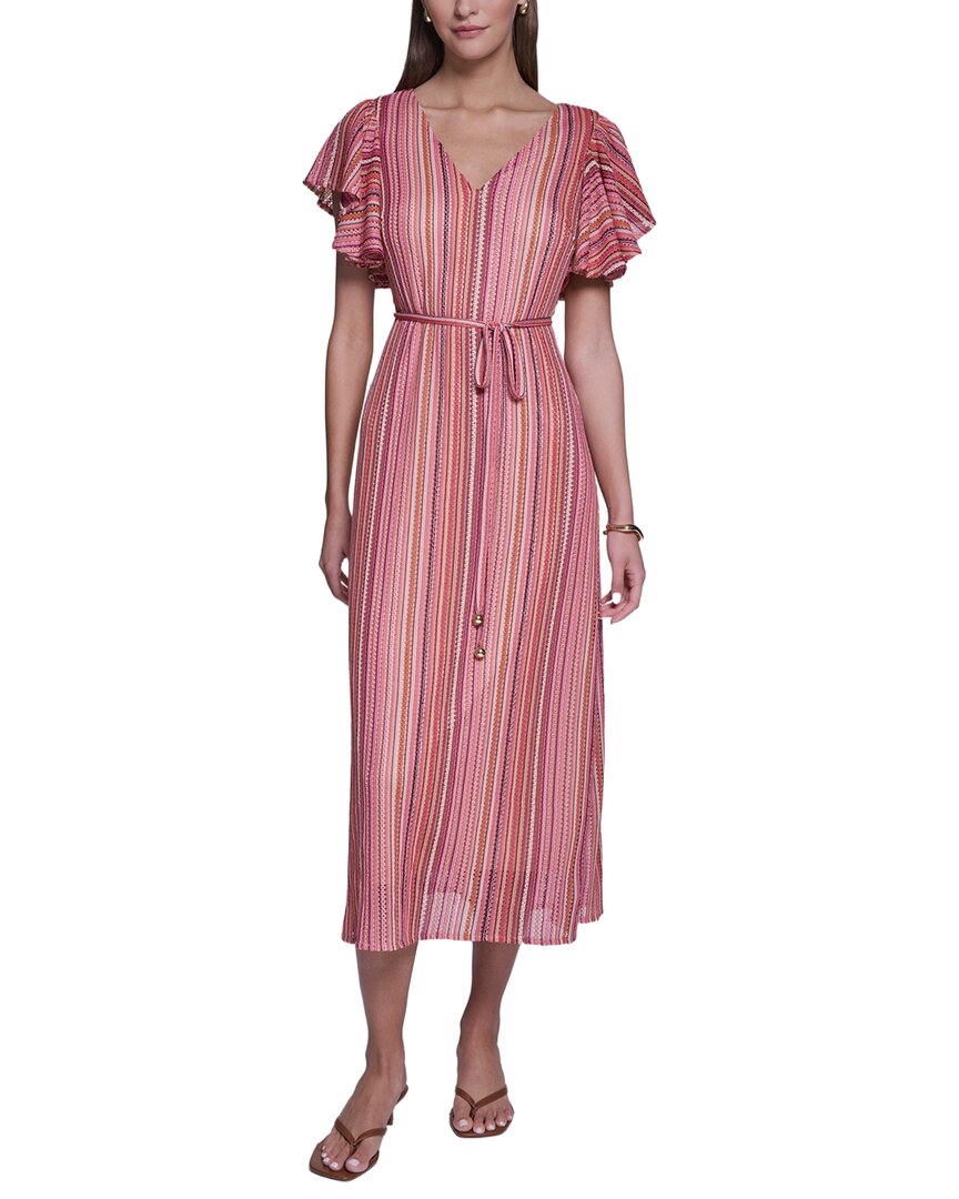 halston maxi dress womens Crochet Knit Striped Dress, 8, Women's, Pink Size:US 2/UK 4/EU 32 Red and Black Flamenco Monet wall art Black (95% Polyester