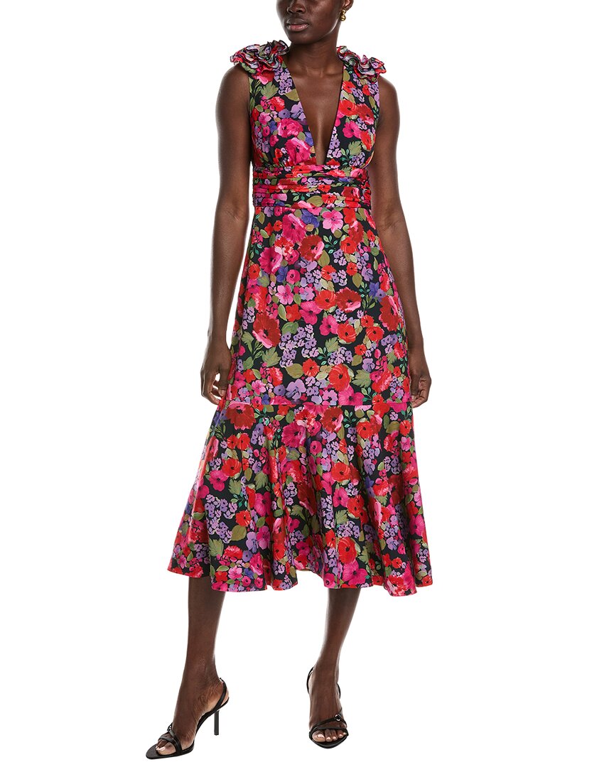 Amur Sorena Deep-V Maxi Dress, Black / Regular 00 (XXS)