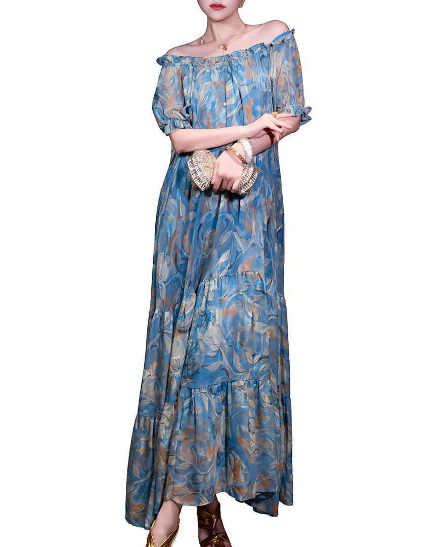 burryco maxi dress Brc By Off-The-Shoulder Dress, Blue / 6 wash care helps maintain Select your size:EU 40 - US 7.5 color:gray FREE Shift Dress Sewing