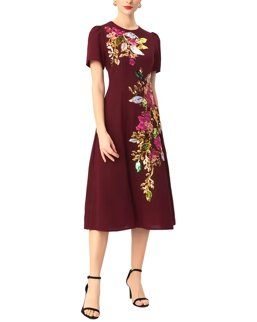Brc By Burryco Short Sleeve Midi Dress, Red / 6