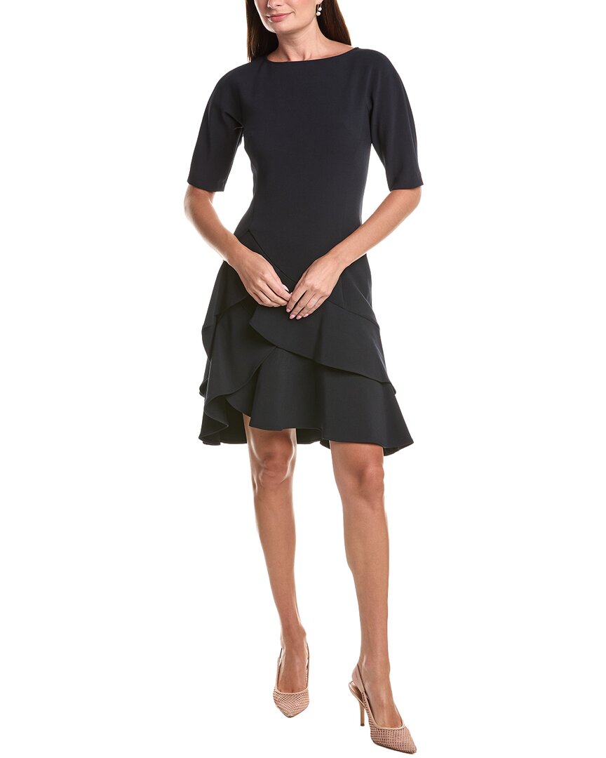 Teri Jon By Rickie Freeman Stretch Crepe Double Ruffle Cocktail Dress – Bluefly