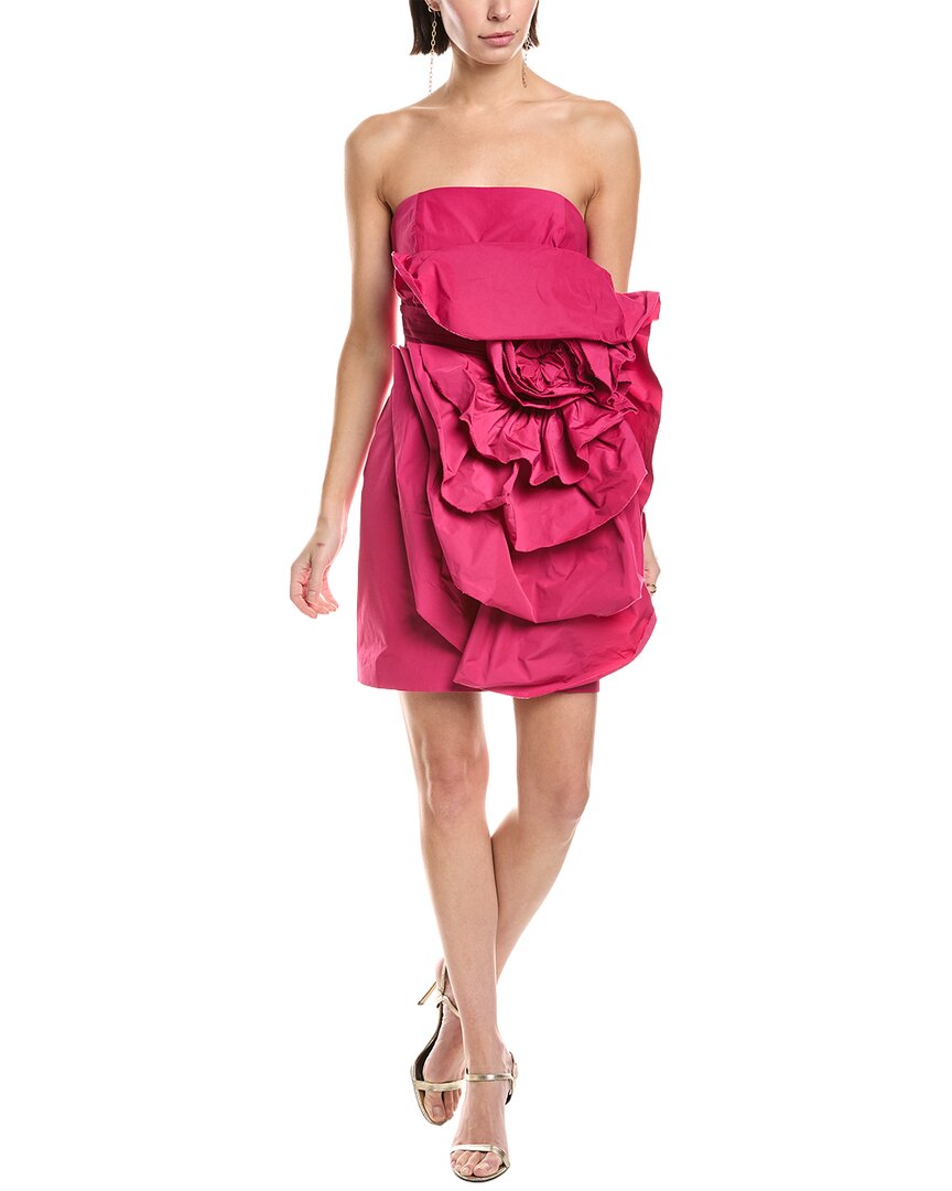 Marchesa Notte Sleeveless Taffeta Mini Dress