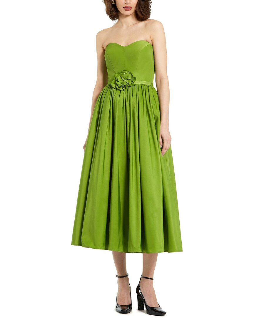 Mac Duggal Faille A-Line Midi Dress, Green / 2 Mac Duggal Faille A-Line Midi Dress, Green / 2