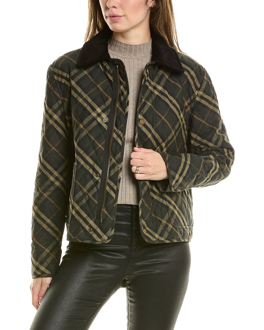 【関税&送料込】Burberry Cropped Check Quilted Barn Jacket Burberry Cropped Check Quilted Barn Jacket – Bluefly