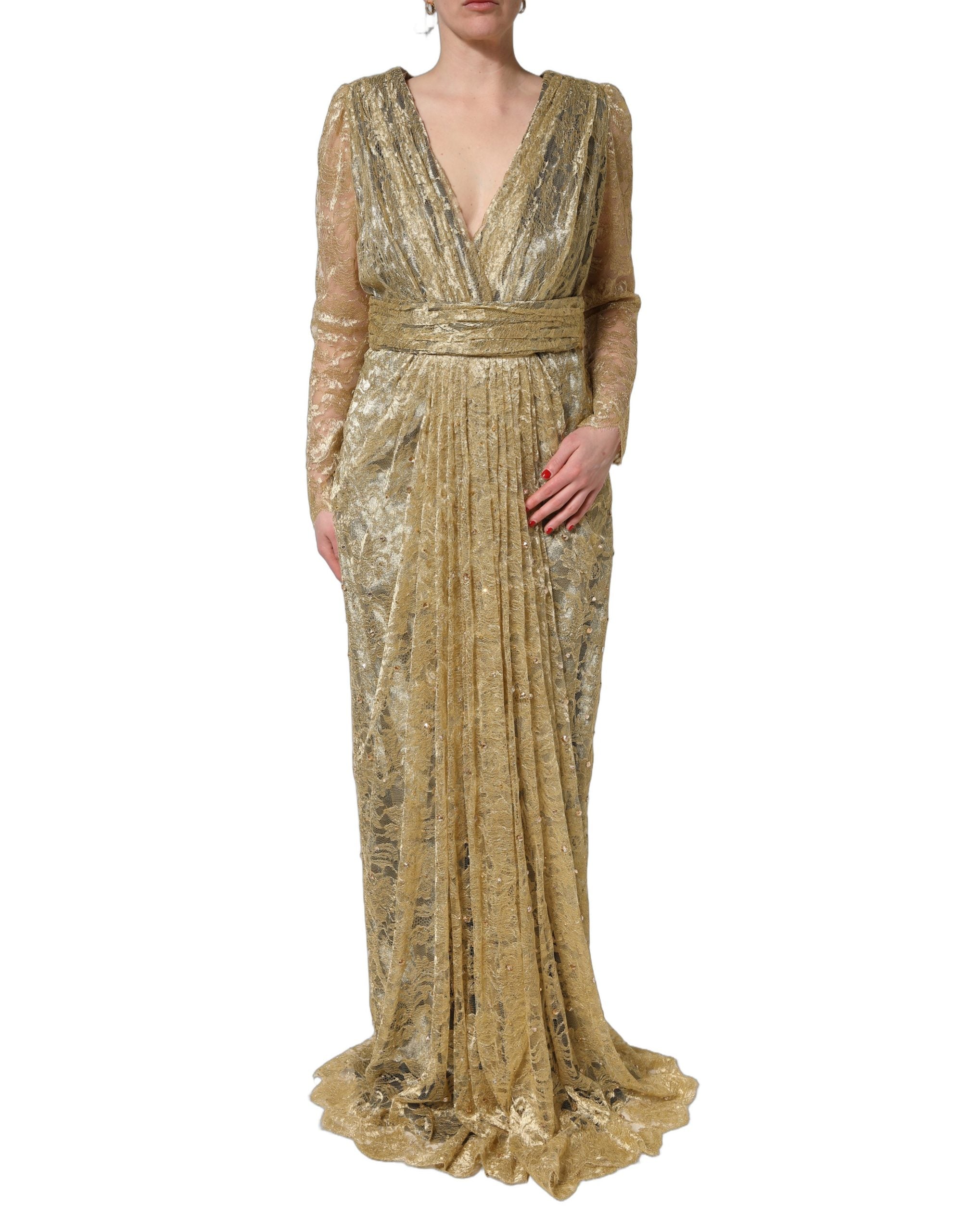 dolce gabbana gold dress & Sheer Lace Crystal Embellished Women's Wedding Dresses Used Cheapest Modest / Simple Black Size:UK 10/US 6 and an unyielding sense