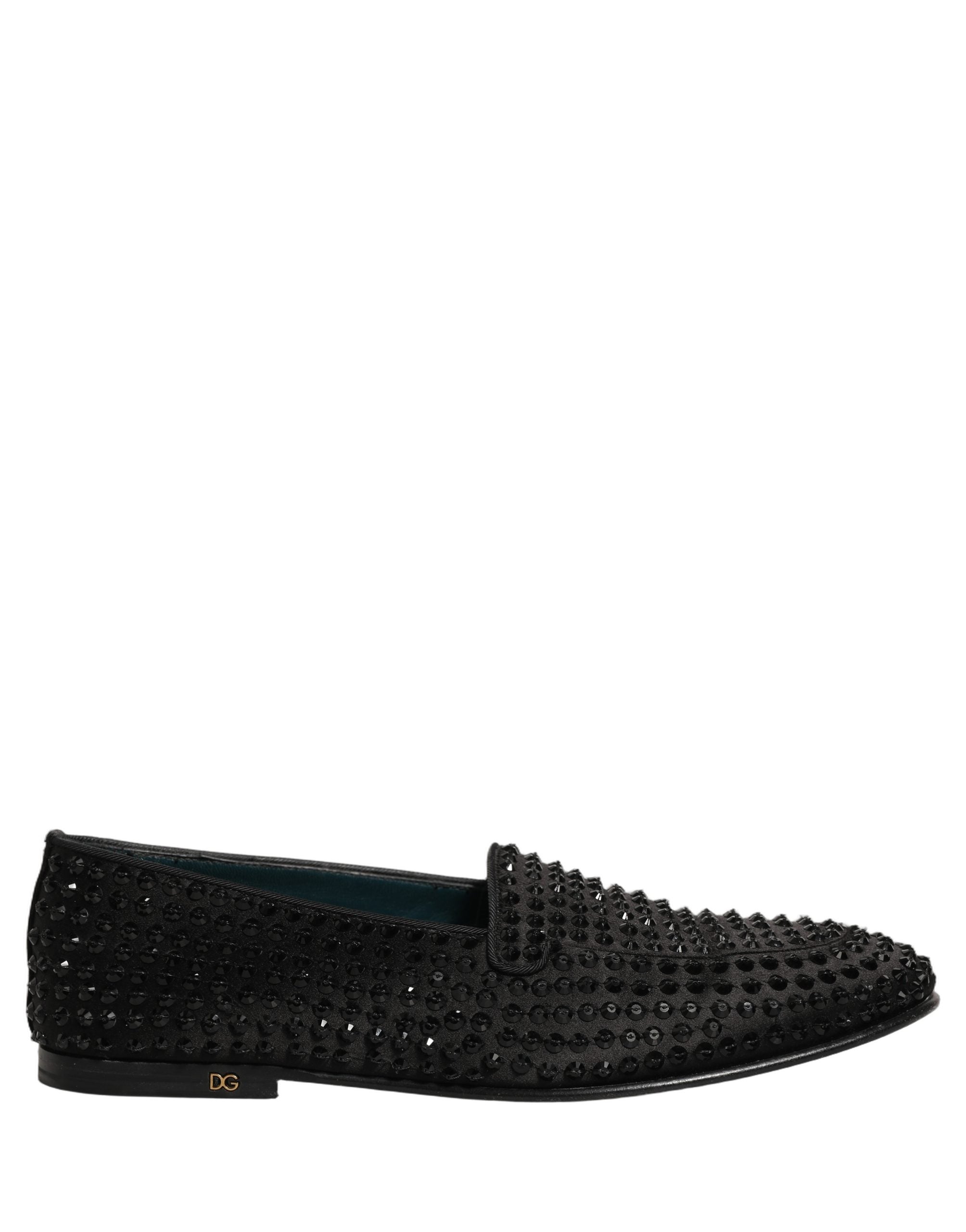 Dolce & Gabbana Black Rhinestone Embellished Loafers Men\'s Shoes Dolce & Gabbana Black Rhinestone Embellished Loafers Men main image 4