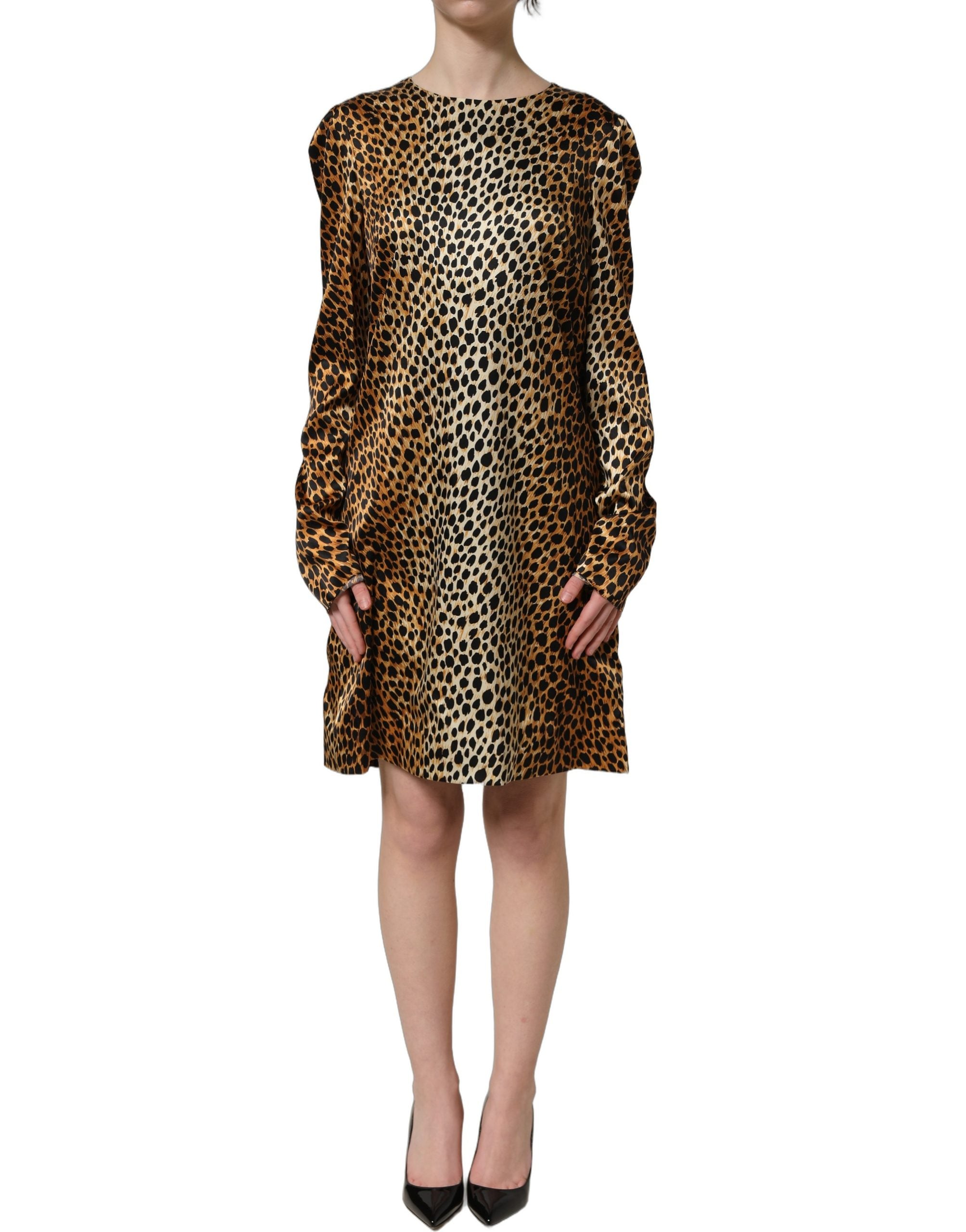 dolce and gabbana brown dress Dolce & Gabbana Wraparound Midi Dress